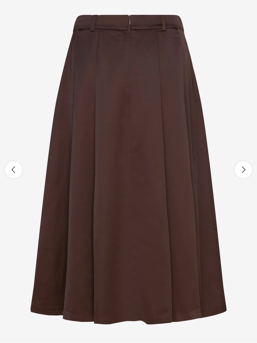 Day Birger et Mikkelsen Brown Midi Pleated Skirt Classic A-Line smart casual - Picture 6 of 7